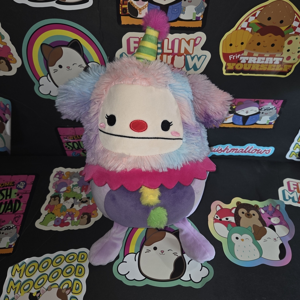 Squishmallows 8" Yekaterina The Bigfoot Clown. Brand New With Tags.
